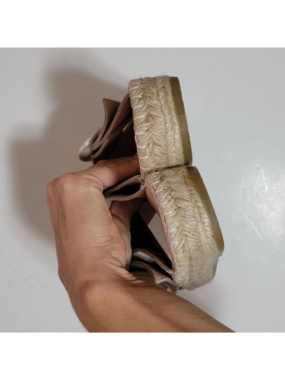NEW Ron White Erin Crossband Slide Espadrille Sandals Old Money Womens 9.5 - Picture 6 of 9